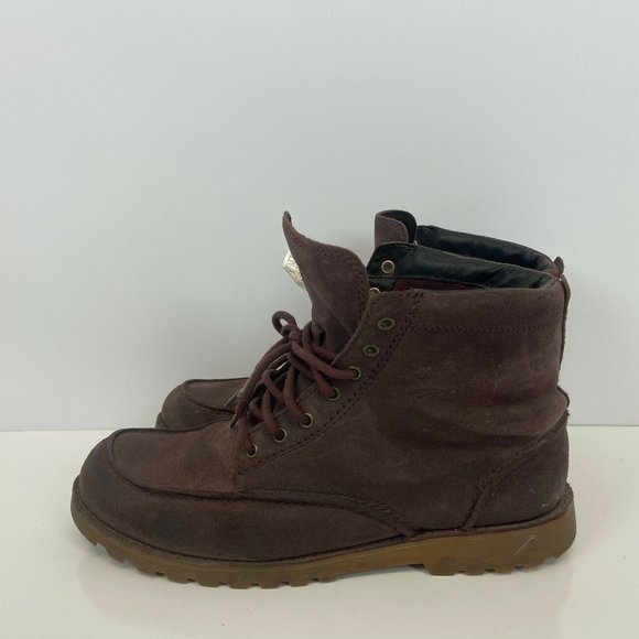 UGG Australia Fallbrook Oiled Leather Casual Chukka Boots Red Mens Size 11 main image 4
